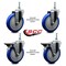 Service Caster 5 Inch Blue Polyurethane 12 MM Threaded Stem Caster Set 2 Brakes SCC SCC-TS20S514-PPUB-BLUE-M1215-2-PLB-2 - alternate 4
